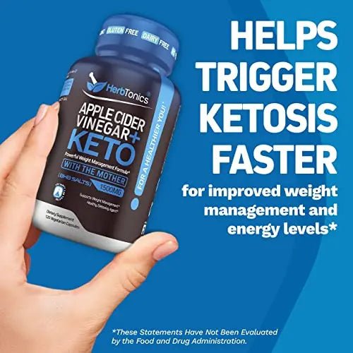 Herbtonics Apple Cider Vinegar Capsules Plus Keto BHB | Fat Burner & Weight Loss - TrustMedUSA