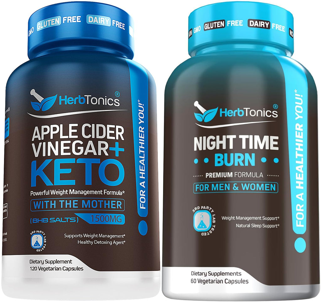 Herbtonics Apple Cider Vinegar Capsules Plus Keto BHB | Fat Burner & Weight Loss - TrustMedUSA