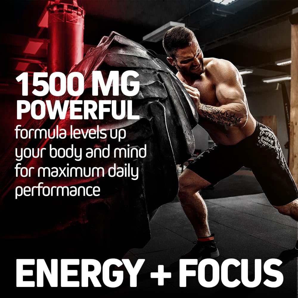 Herbtonics Korean Red Panax Ginseng 1500mg - Energy Supplement for Peak Performance, Focus & Vitality - High Potency Ginseng Root Extract - 240 Vegan Capsules - TrustMedUSA