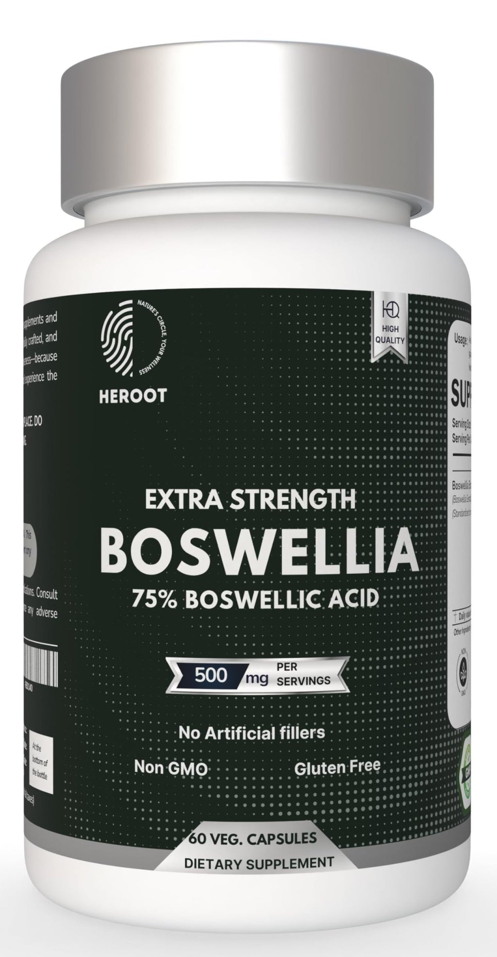 Heroot Boost Joint Mobility with 75% Extra Strength Boswellia Serrata Extract, 120 Capsules - TrustMedUSA