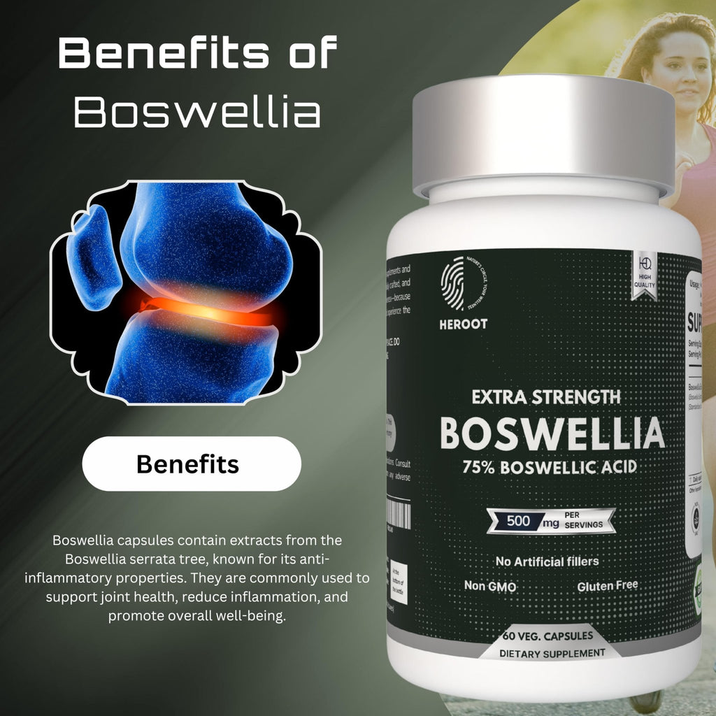 Heroot Boost Joint Mobility with 75% Extra Strength Boswellia Serrata Extract, 120 Capsules - TrustMedUSA