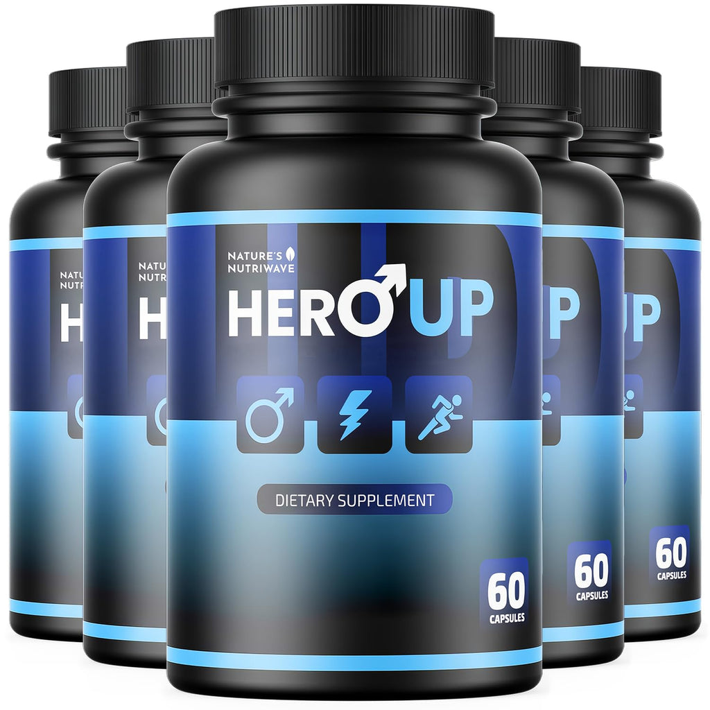 HeroUP - Natural Wellness Supplement with Plant-Based Ingredients – Non-GMO, Stimulant-Free | Made in the USA, GMP-Certified | 60 Capsules, 6 Month Suppy - TrustMedUSA