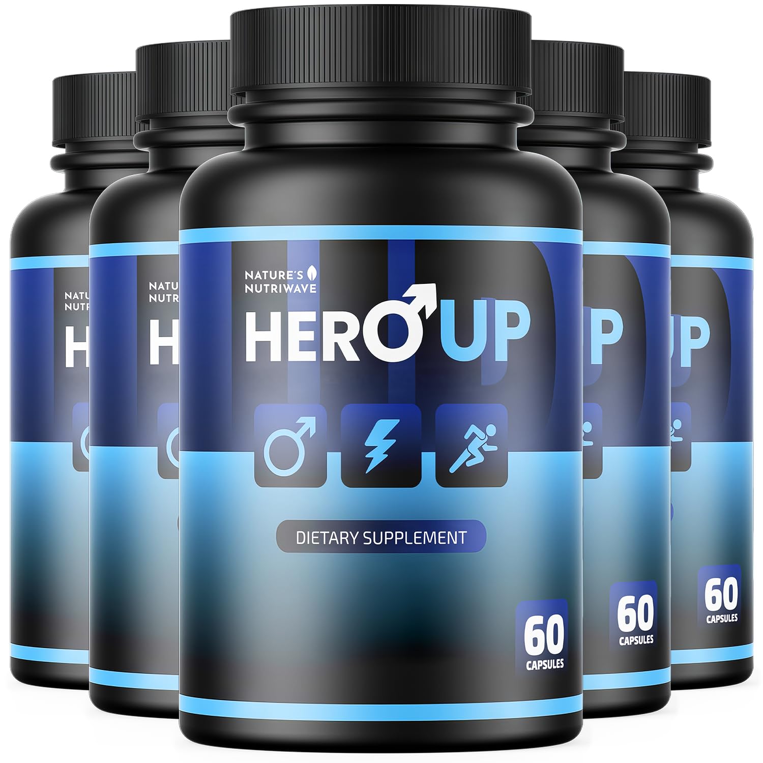 HeroUP - Natural Wellness Supplement with Plant-Based Ingredients – Non-GMO, Stimulant-Free | Made in the USA, GMP-Certified | 60 Capsules, 6 Month Suppy - TrustMedUSA