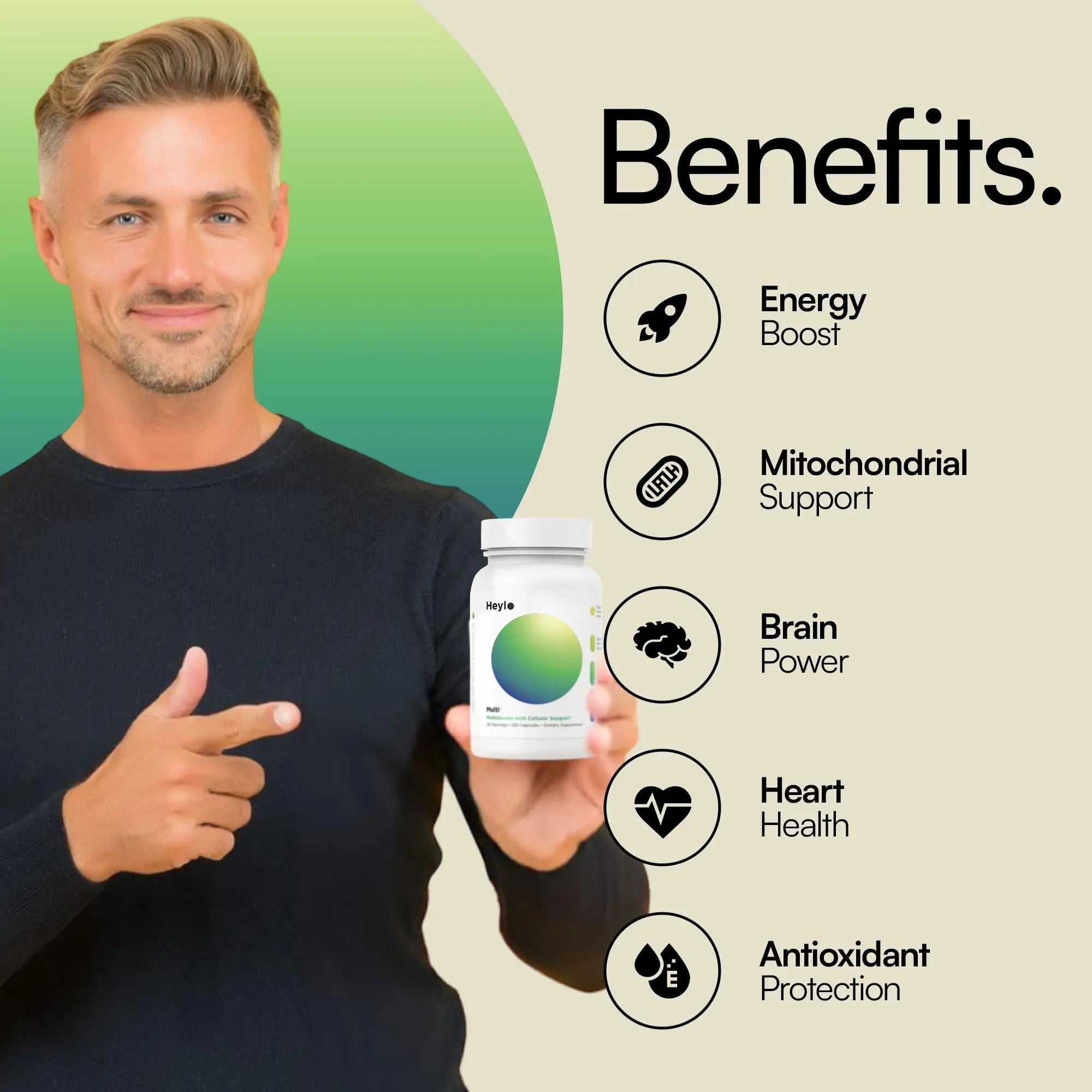 Heylo Multi+ Advanced Multivitamin Supplement – Boosts Energy, Enhances Immune Support, Provides Antioxidant Protection, Promotes Detoxification - TrustMedUSA