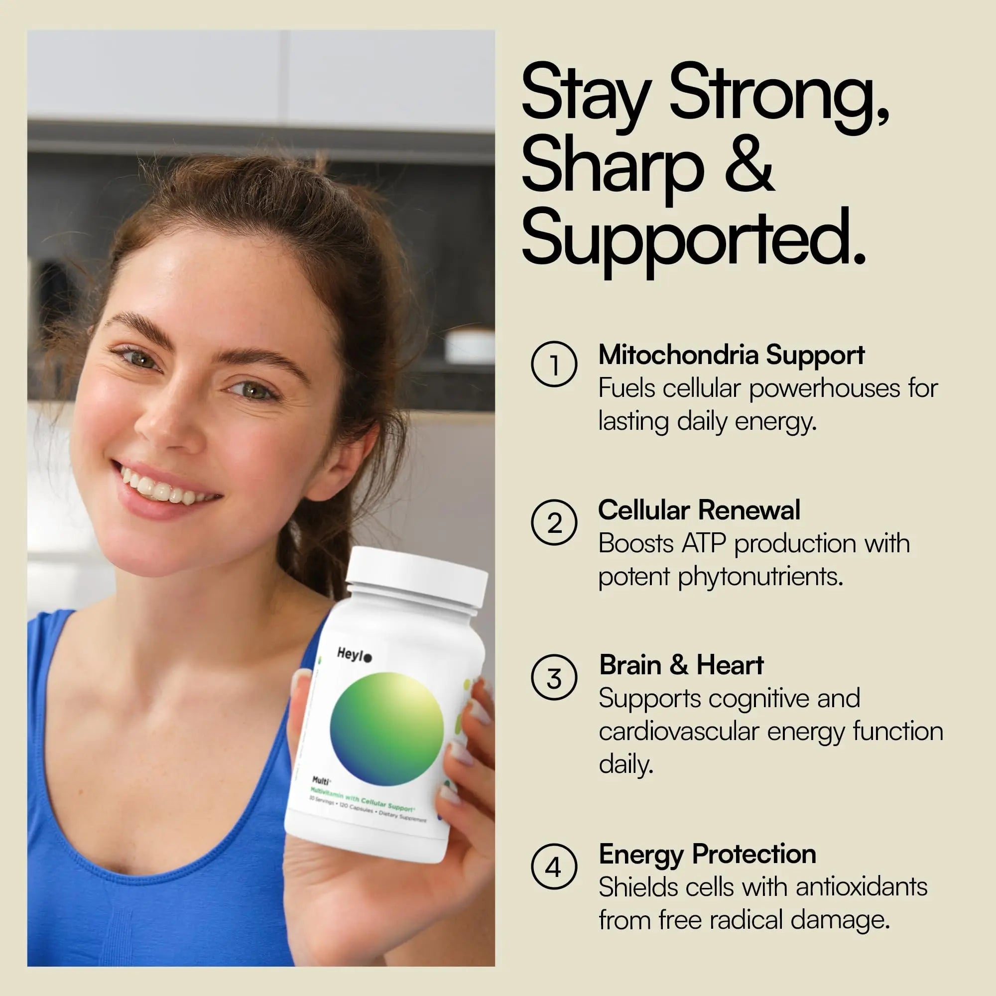 Heylo Multi+ Advanced Multivitamin Supplement – Boosts Energy, Enhances Immune Support, Provides Antioxidant Protection, Promotes Detoxification - TrustMedUSA