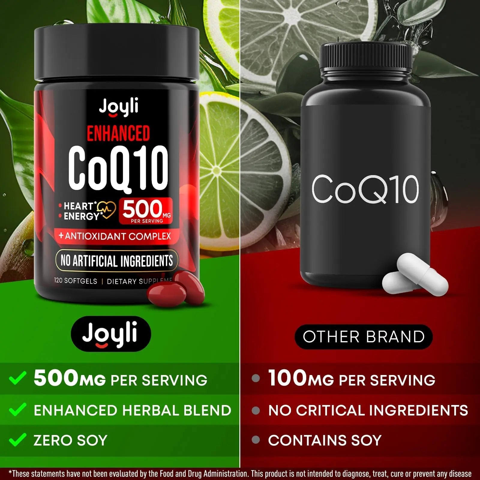High Absorption CoQ10 500MG - Co Q 10 Supplement 120 Softgels for Heart Health&Energy Production - Enhanced CoQ10 Nutritional Supplements with Coenzyme Q10 - TrustMedUSA