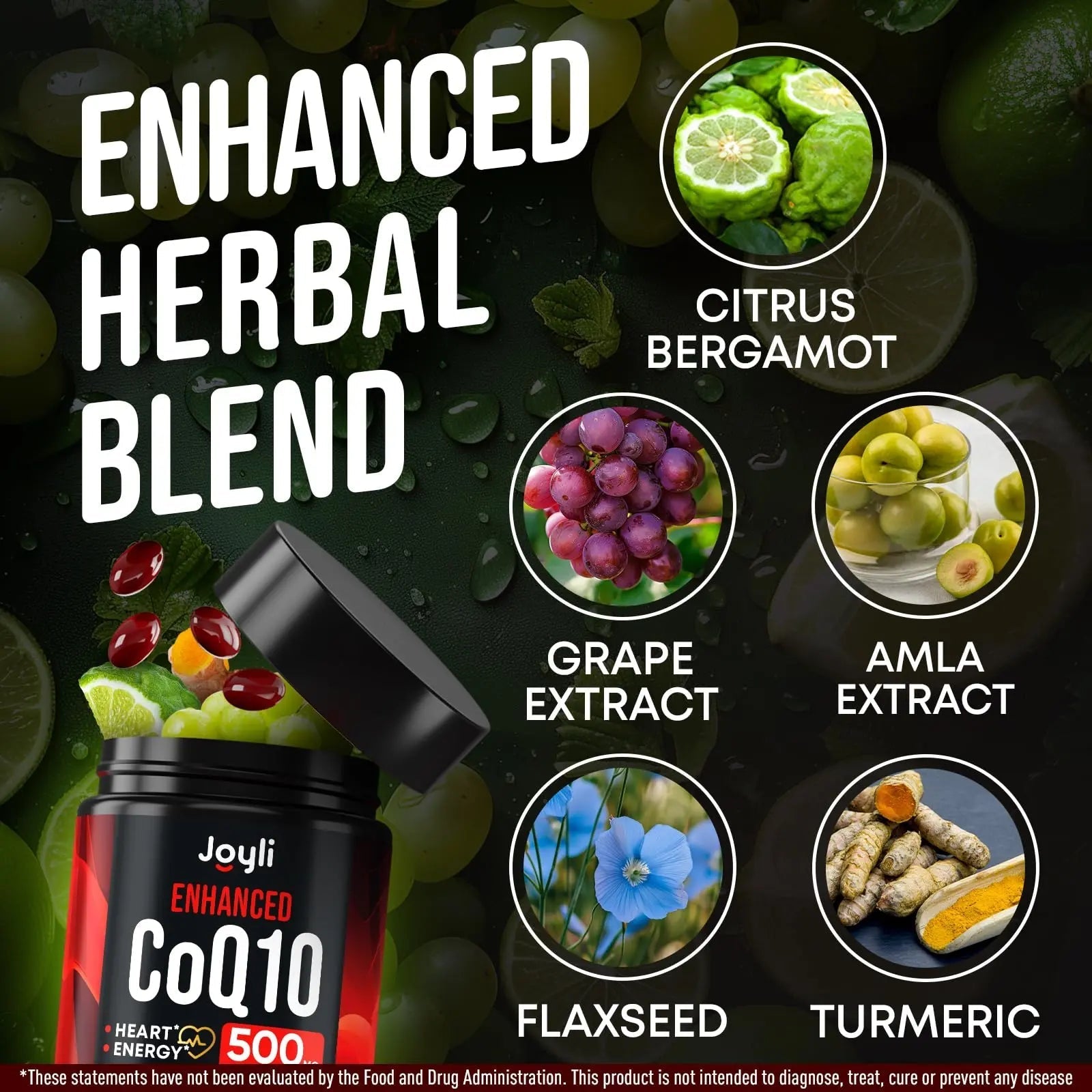 High Absorption CoQ10 500MG - Co Q 10 Supplement 120 Softgels for Heart Health&Energy Production - Enhanced CoQ10 Nutritional Supplements with Coenzyme Q10 - Alternative to coq10 400mg softgels - TrustMedUSA