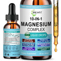 High Absorption Magnesium Complex Drops | 10-in-1 Liquid Magnesium Complex for Women & Men with Glycinate,Citrate,Taurate | for Stress Relief,Sleep,Heart Health | Vegan,Non-GMO,Fast-Acting Formula - TrustMedUSA