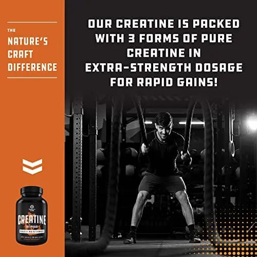 High Strength Tri Phase Creatine Pills - Muscle Mass Gainer and Muscle Recovery Creatine - TrustMedUSA