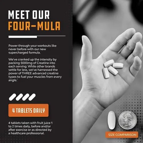 High Strength Tri Phase Creatine Pills - Muscle Mass Gainer and Muscle Recovery Creatine - TrustMedUSA