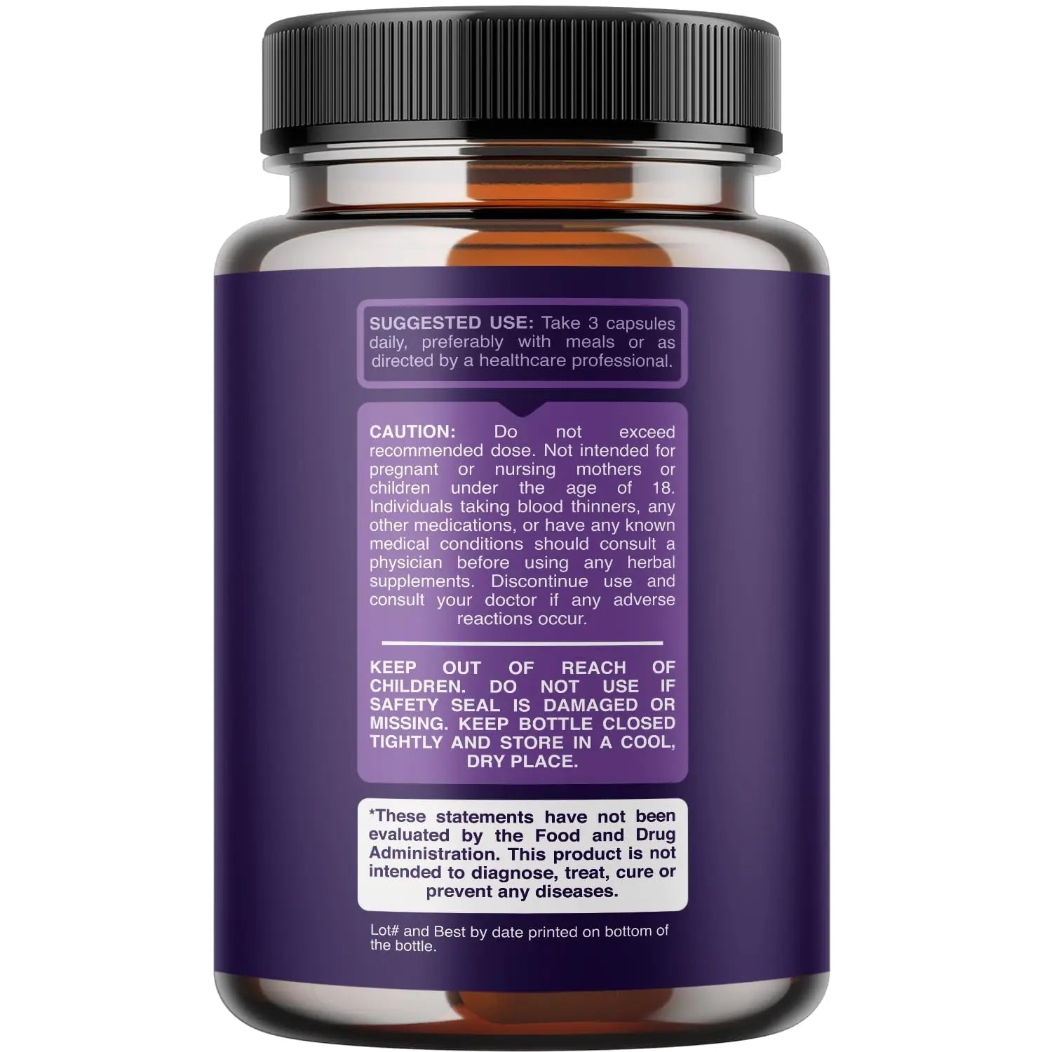 Highly Potent Magnesium Complex Capsules - Triple Magnesium Blend with Taurate Glycinate and Malate - 400mg Supplement Supports Relaxation & Overall Wellness Non-GMO Vegan - 90 Count - TrustMedUSA