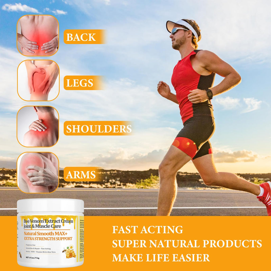 HIKCOSLLY New Zealand Bee Venom Cream, High Strength Recovery Muscle Joint Cream, Natural Organic, Soothe Back, Neck, Hands, Feet, Shoulder, Leg, Knee, Ankle Pain - TrustMedUSA
