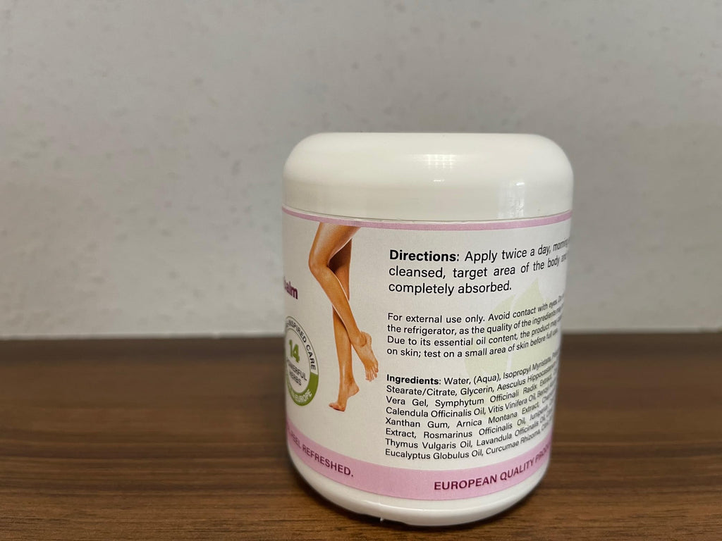 Hill Vital Natural Solutions HillVital Herbal Leg Care Balm with Horse Chestnut – Lightweight Botanical Cream for Daily Skin Care & Massage, Non-Greasy Formula for Legs & Body, 250 ml - TrustMedUSA