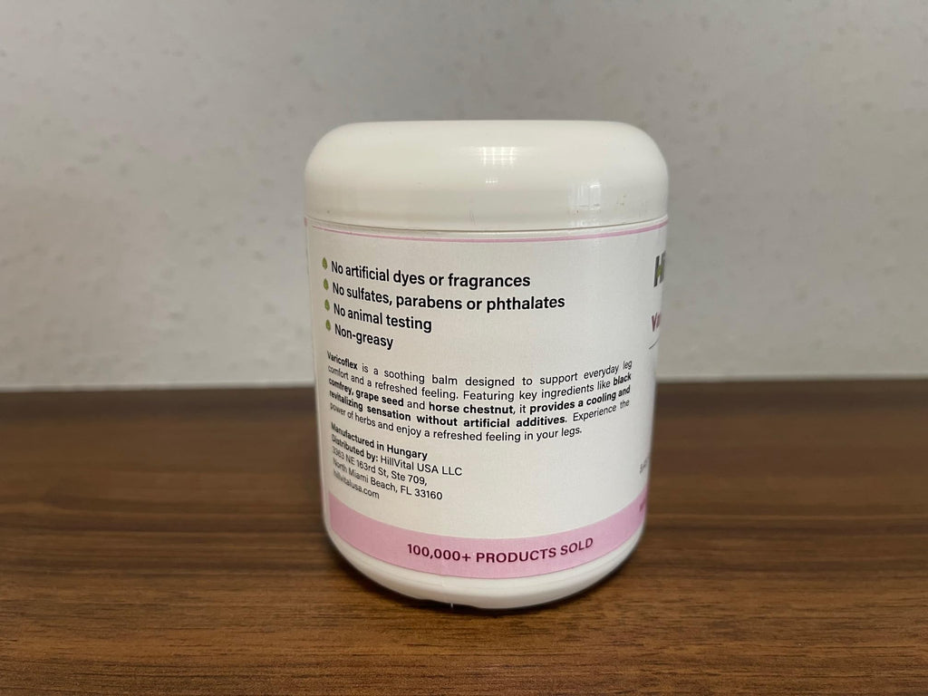 Hill Vital Natural Solutions HillVital Herbal Leg Care Balm with Horse Chestnut – Lightweight Botanical Cream for Daily Skin Care & Massage, Non-Greasy Formula for Legs & Body, 250 ml - TrustMedUSA