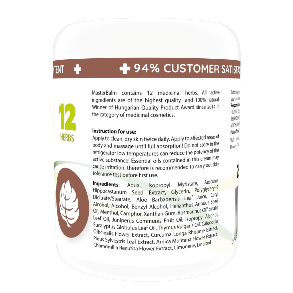 HillVital Herbal Joint Care Balm – Soothing Arnica & Turmeric Blend for Muscles & Joints – Lightweight Herbal Cooling Gel with Mint & Rosemary – Fast-Absorbing Natural Topical Cream - TrustMedUSA