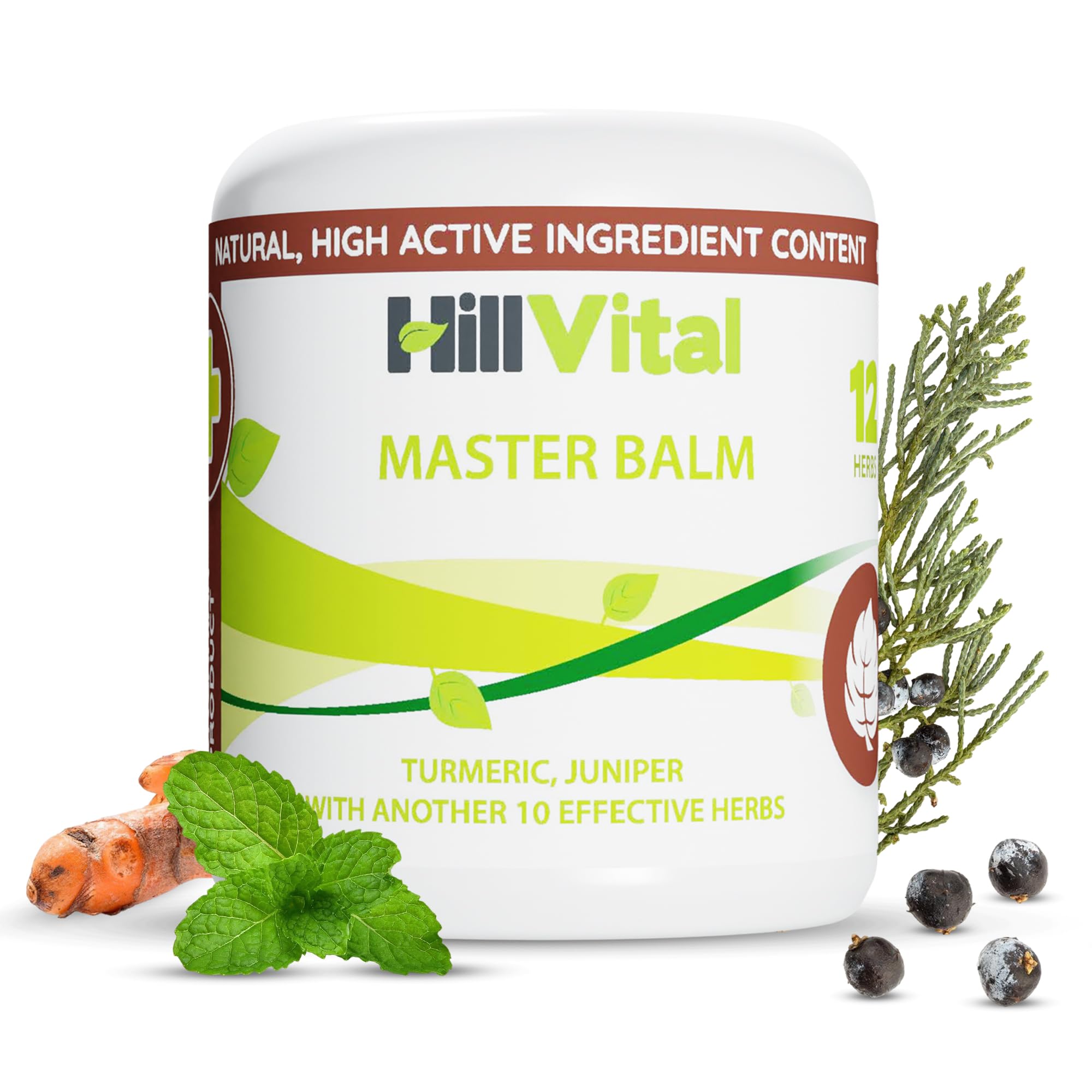 HillVital Herbal Joint Care Balm – Soothing Arnica & Turmeric Blend for Muscles & Joints – Lightweight Herbal Cooling Gel with Mint & Rosemary – Fast-Absorbing Natural Topical Cream - TrustMedUSA