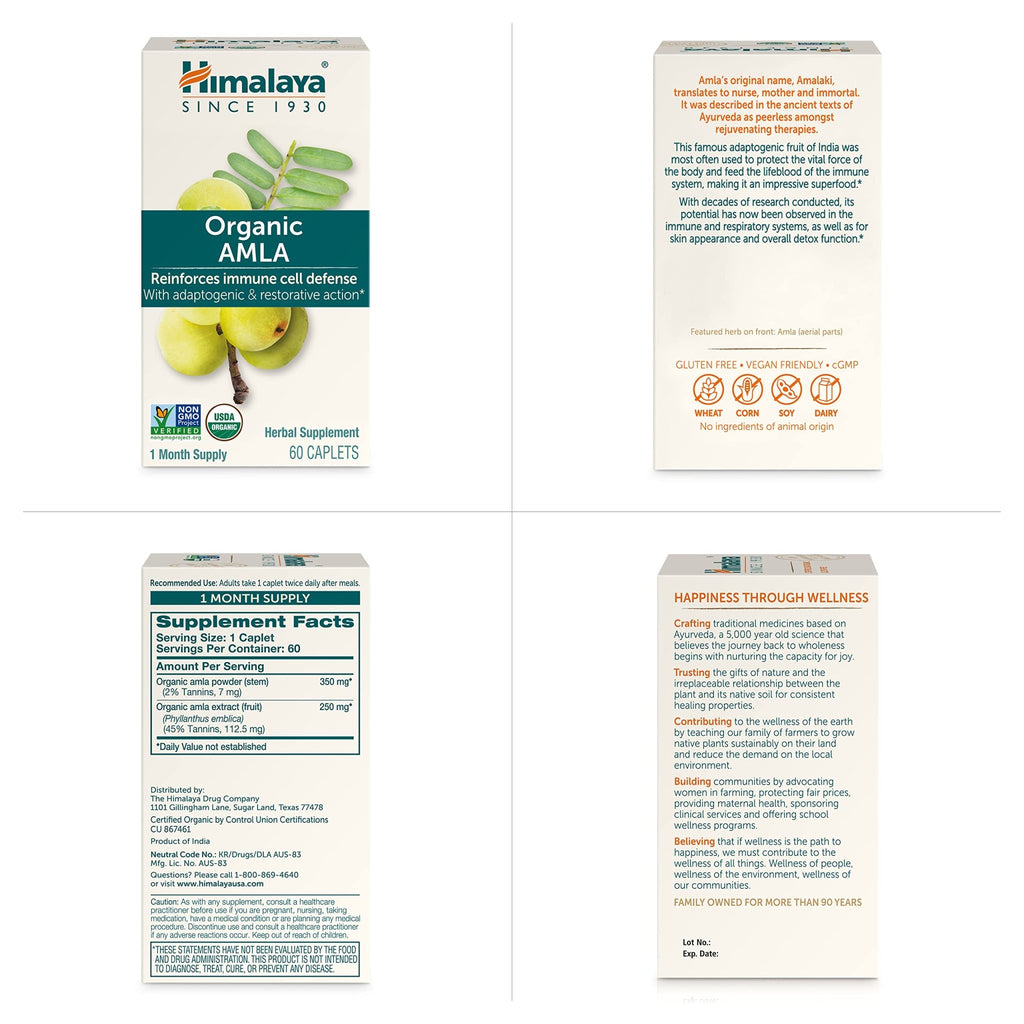 Himalaya Organic Amla - Herbal Immune Support Supplement with Adaptogen and Antioxidant - USDA Organic, Vegan - TrustMedUSA