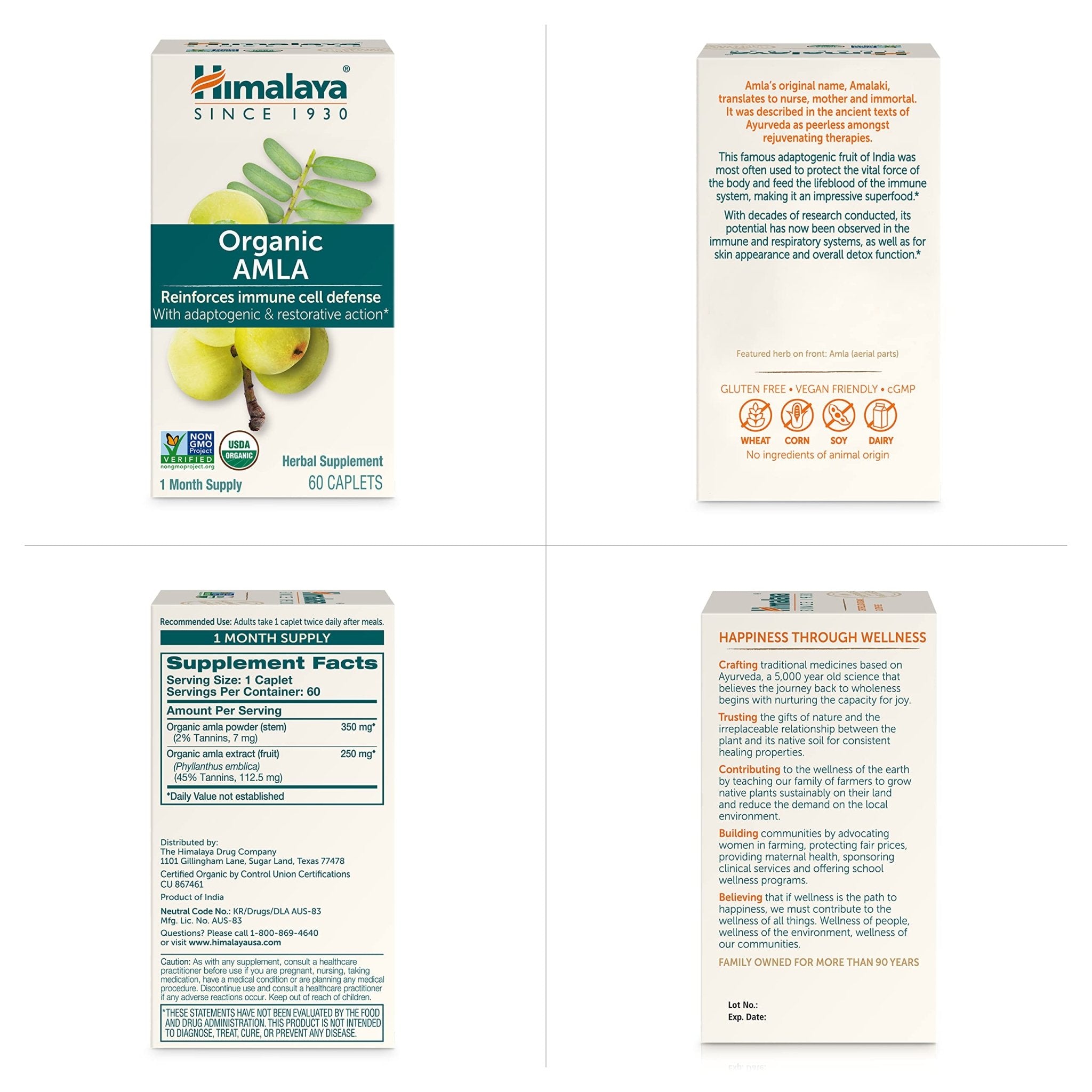 Himalaya Organic Amla - Herbal Immune Support Supplement with Adaptogen and Antioxidant - USDA Organic, Vegan - TrustMedUSA