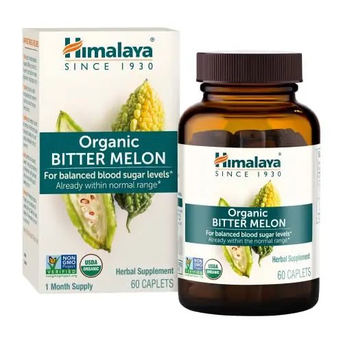 Himalaya Organic Bitter Melon for Glucose Metabolism, 660 mg, 60 Caplets, 1 Month Supply - TrustMedUSA