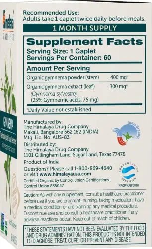 Himalaya Organic Gymnema Herbal Supplement for Weight Management, USDA Certified - TrustMedUSA