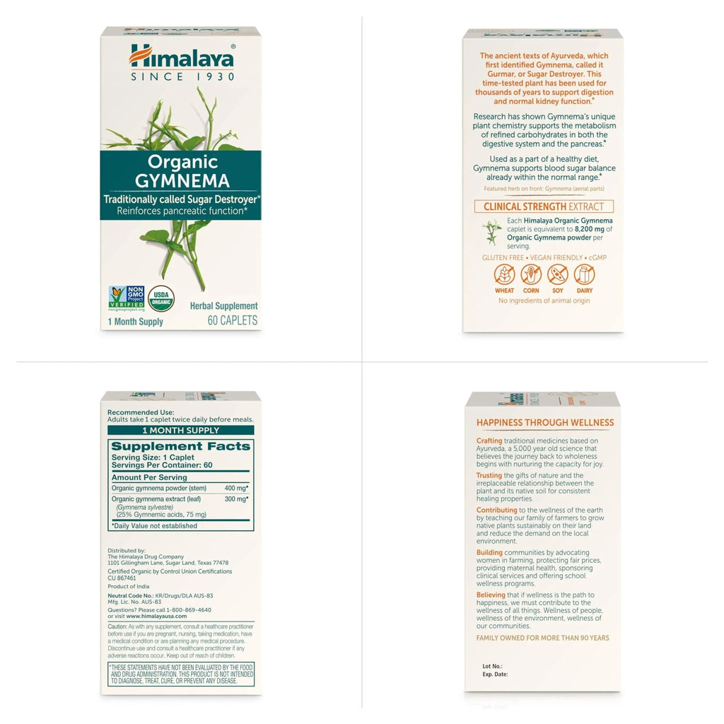 Himalaya Organic Gymnema Herbal Supplement for Weight Management, USDA Certified - TrustMedUSA