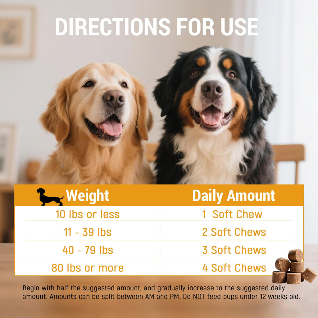 Hip and Joint Chews for Senior Dogs with Glucosamine HCL, Chondroitin, Green-lipped Mussel, Ashwagandha for Anti Inflammatory, Mobility Support, Muscle Maintenance, Joint Comfort 120 Ct - TrustMedUSA