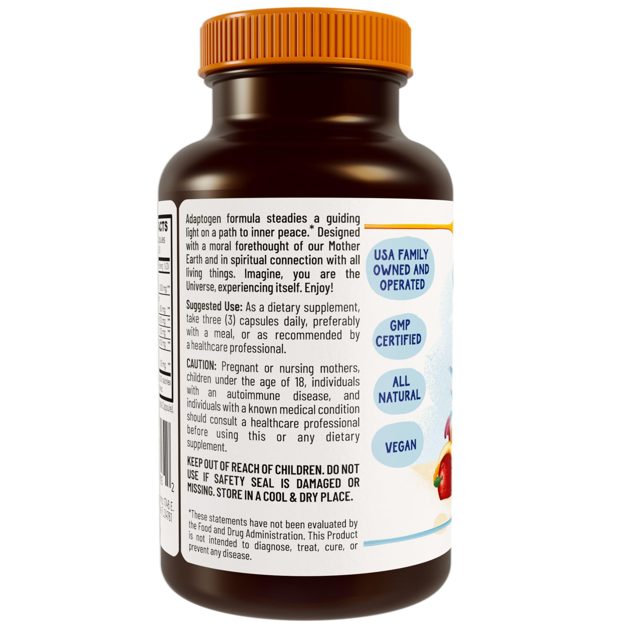 Hippie Farms Stress, Mood, Energy Support - Ashwagandha Root, Lion's Mane & More - Good Vibrations Blend - TrustMedUSA