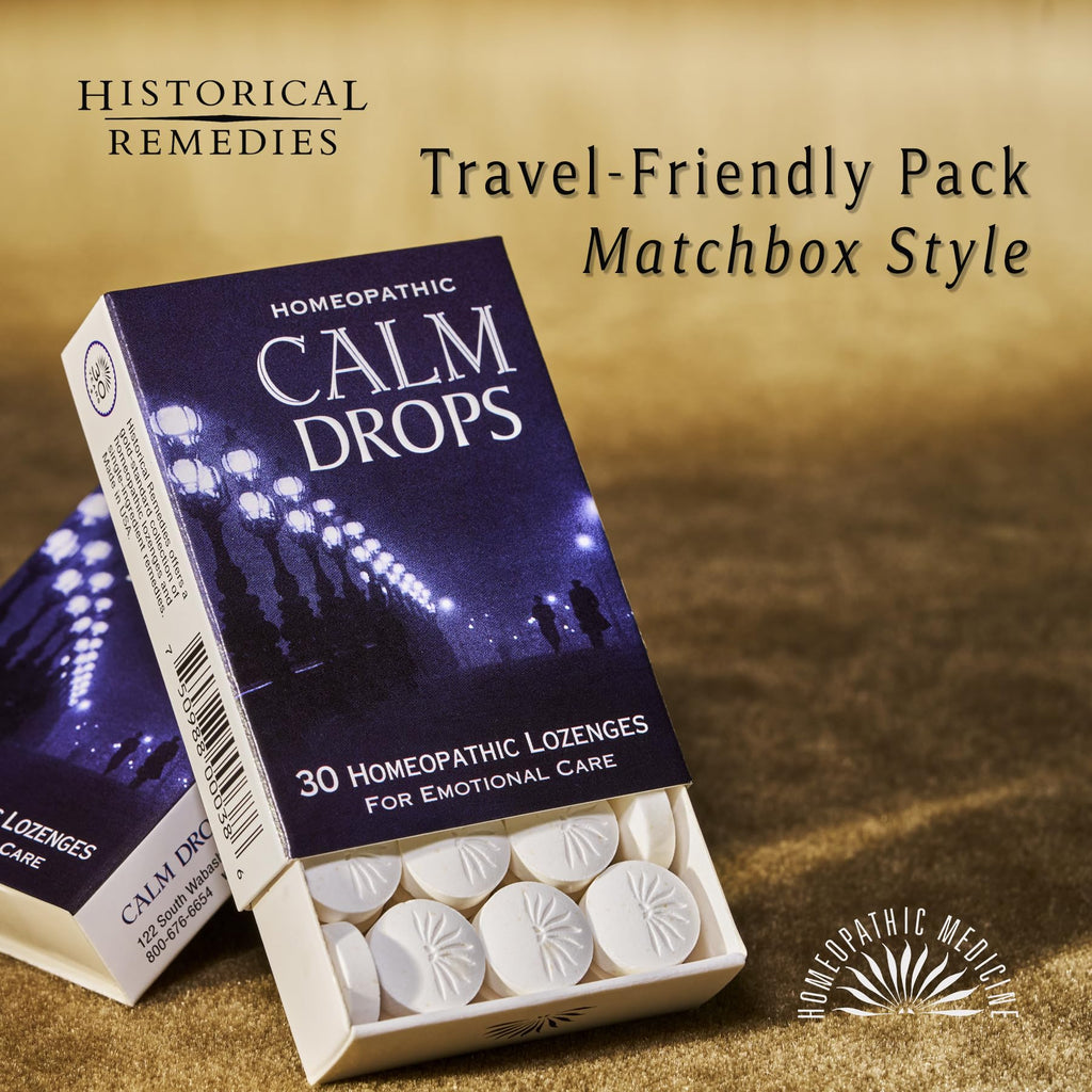 Historical Remedies Calm Drops Homeopathic Lozenges (1 Pack)| Natural Care for Emotional Stress Relief, Vegan & Gluten-Free Organic Vanilla Flavor Drops to Promote Relaxation and a Sense of Calm - Maple Wellness Supplements
