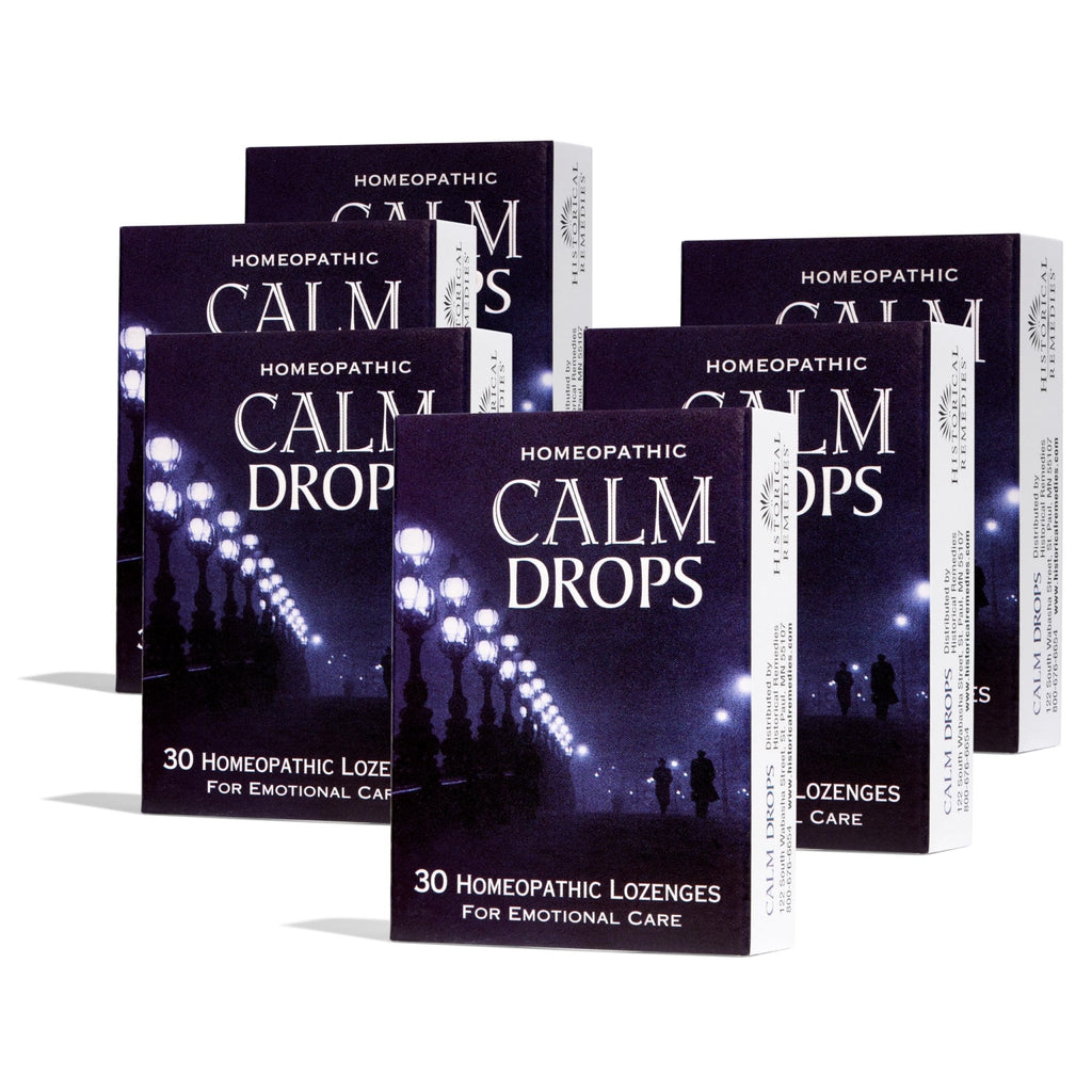 Historical Remedies Calm Drops Homeopathic Lozenges (6 Pack)| Natural Care for Emotional Relief, Vegan & Gluten-Free Organic Vanilla Flavor Drops to Promote Relaxation and a Sense of Calm - Maple Wellness Supplements