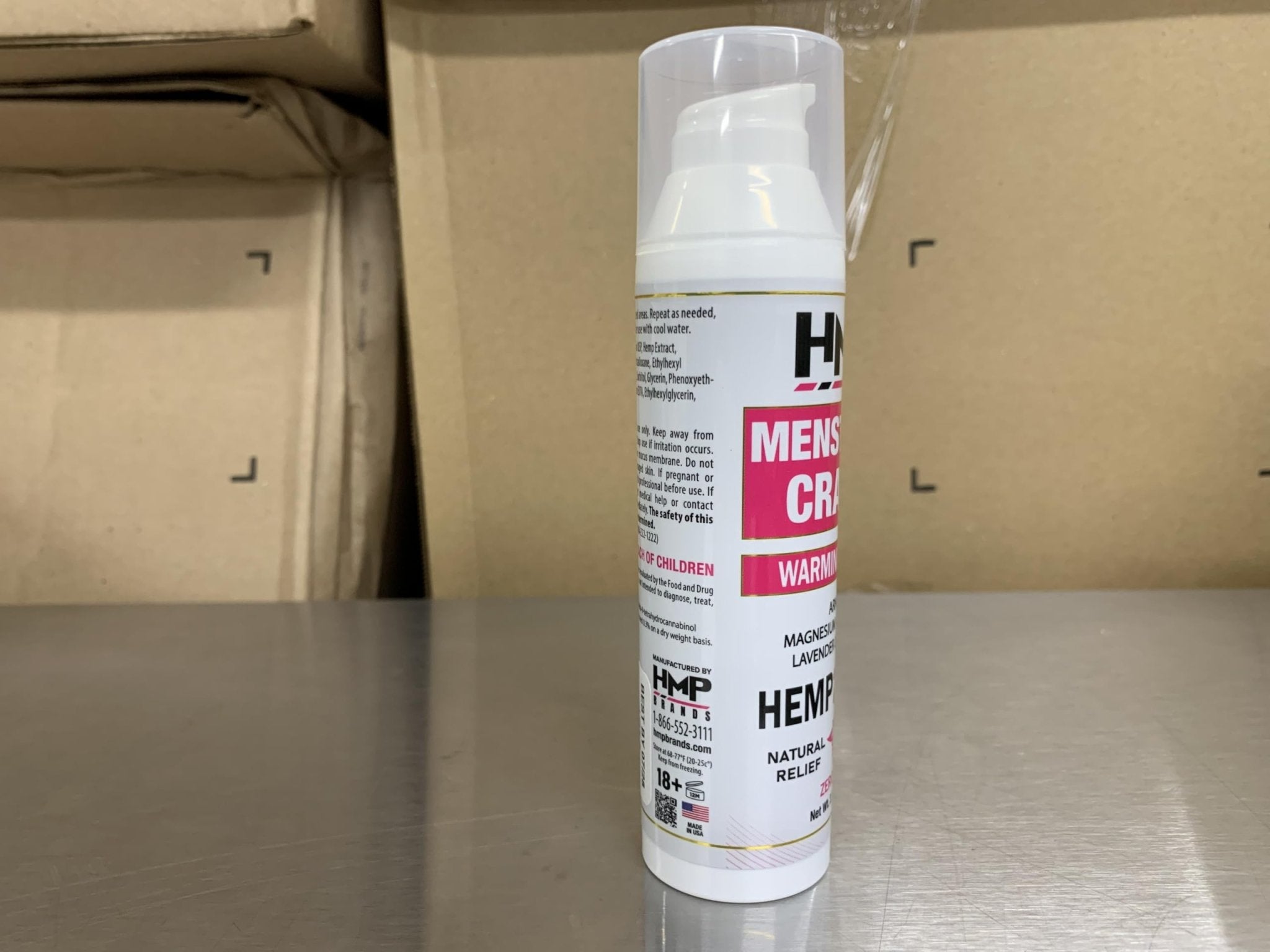 HMP BRANDS Menstrual Cramp Hemp Cream 2000MG with Menthol, Easy to Use, Natural Formula Made in USA 2.1oz - TrustMedUSA