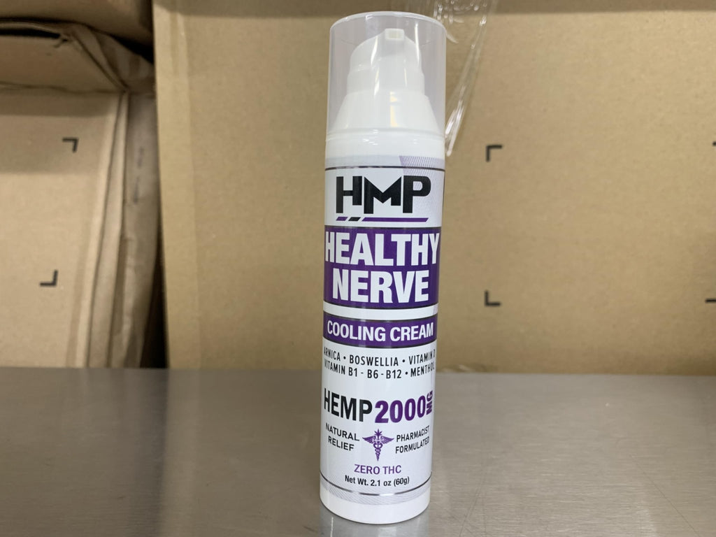 HMP BRANDS Neuropathy Cream Nerve Hemp Cream 2000mg Maximum Strength for Feet, Hands, Legs, Toes, Back. Natural Arnica, Vitamin D3 B1 B6 B12 w Menthol, Made in USA 2.1oz - TrustMedUSA