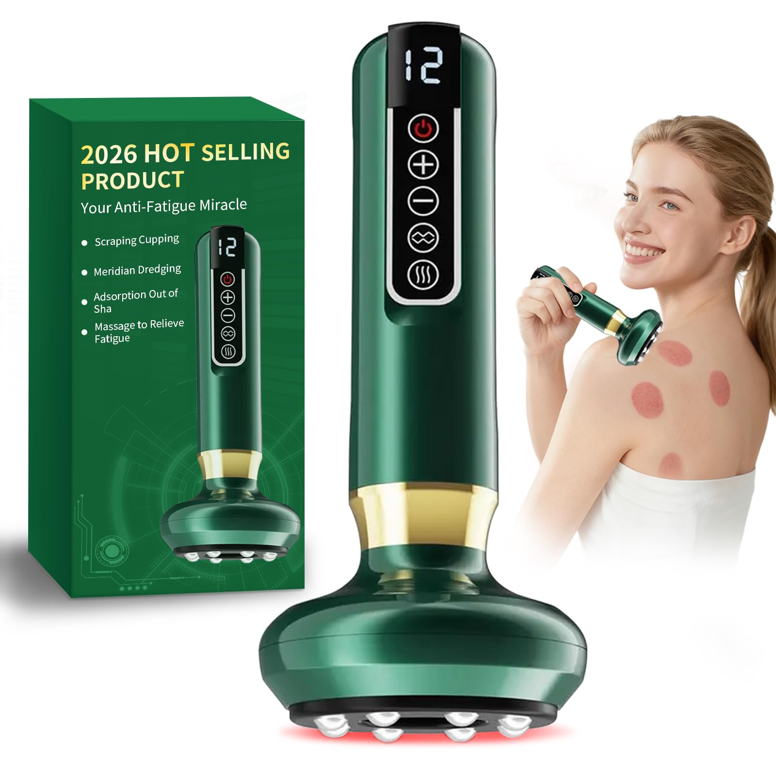 HNRF Anti Cellulite Massage Tool Body Sculpting Machine Suction Massager 3-in-1 Masajeador para Celulitis Y Grasa Abdominal De Madera Remover for Legs Electric Vacuum Cupping Full Contouring Device - Maple Wellness Supplements