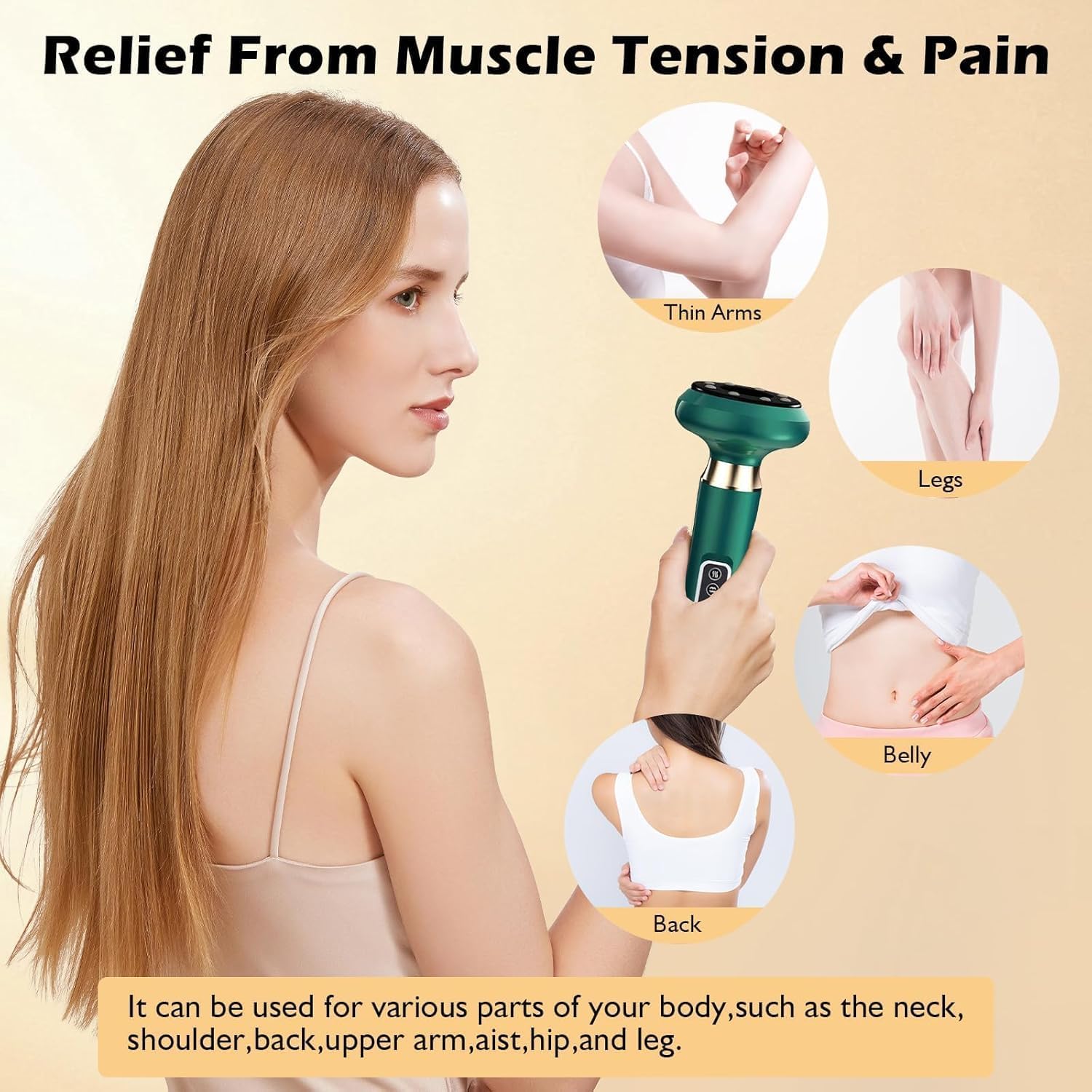 HNRF Anti Cellulite Massage Tool Body Sculpting Machine Suction Massager 3-in-1 Masajeador para Celulitis Y Grasa Abdominal De Madera Remover for Legs Electric Vacuum Cupping Full Contouring Device - Maple Wellness Supplements