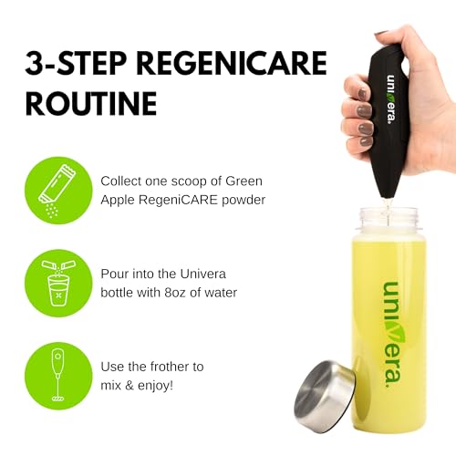 Holiday Gift Set, Joint Support with Univestin®, Glucosamine, Chondroitin & MSM — Bottle & Frother Included, Green Apple Flavor, 30 Servings - TrustMedUSA