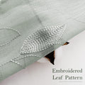 HOMEIDEAS Sage Green Sheer Curtains 52 X 63 Inches Length 2 Panels Embroidered Leaf Pattern Pocket Faux Linen Floral Semi Sheer Voile Window Curtains/Drapes for Bedroom Living Room - Maple Wellness Supplements