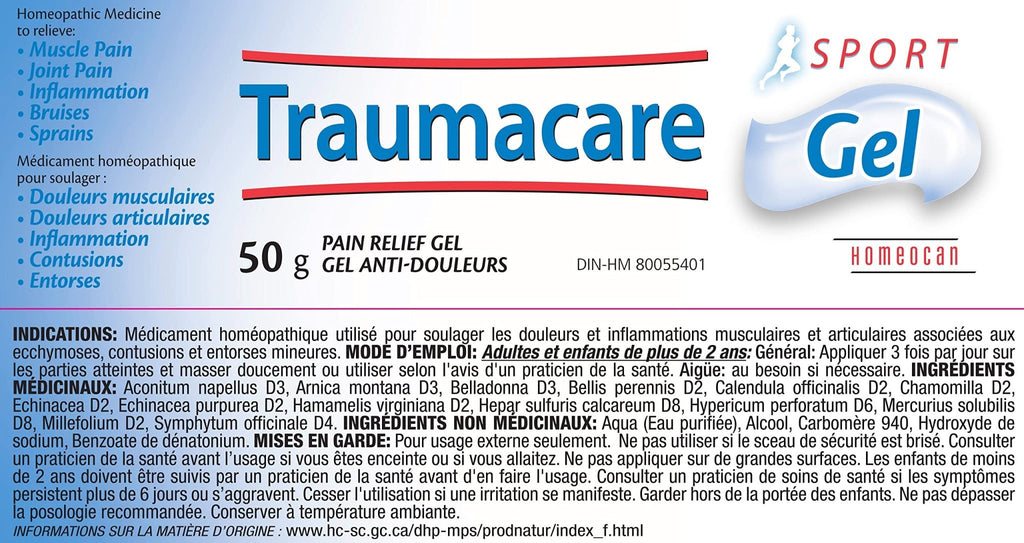 HOMEOCAN Topical Sports Gel, 50 GR - TrustMedUSA