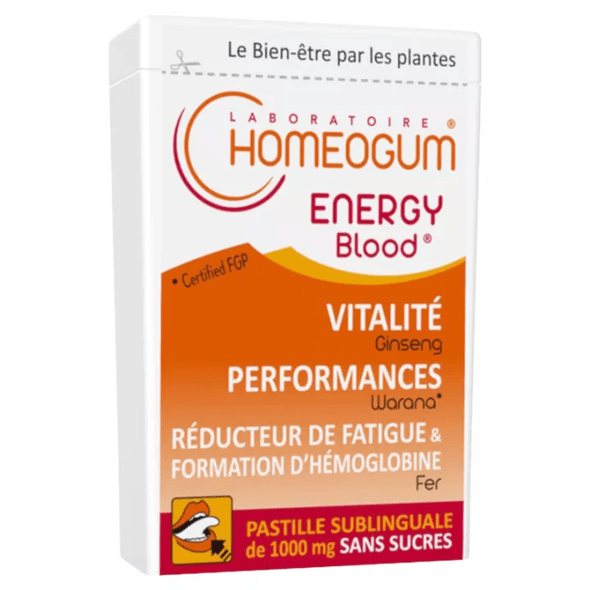 Homeogum Energy Blood Sublingual Pastille 40 g - TrustMedUSA