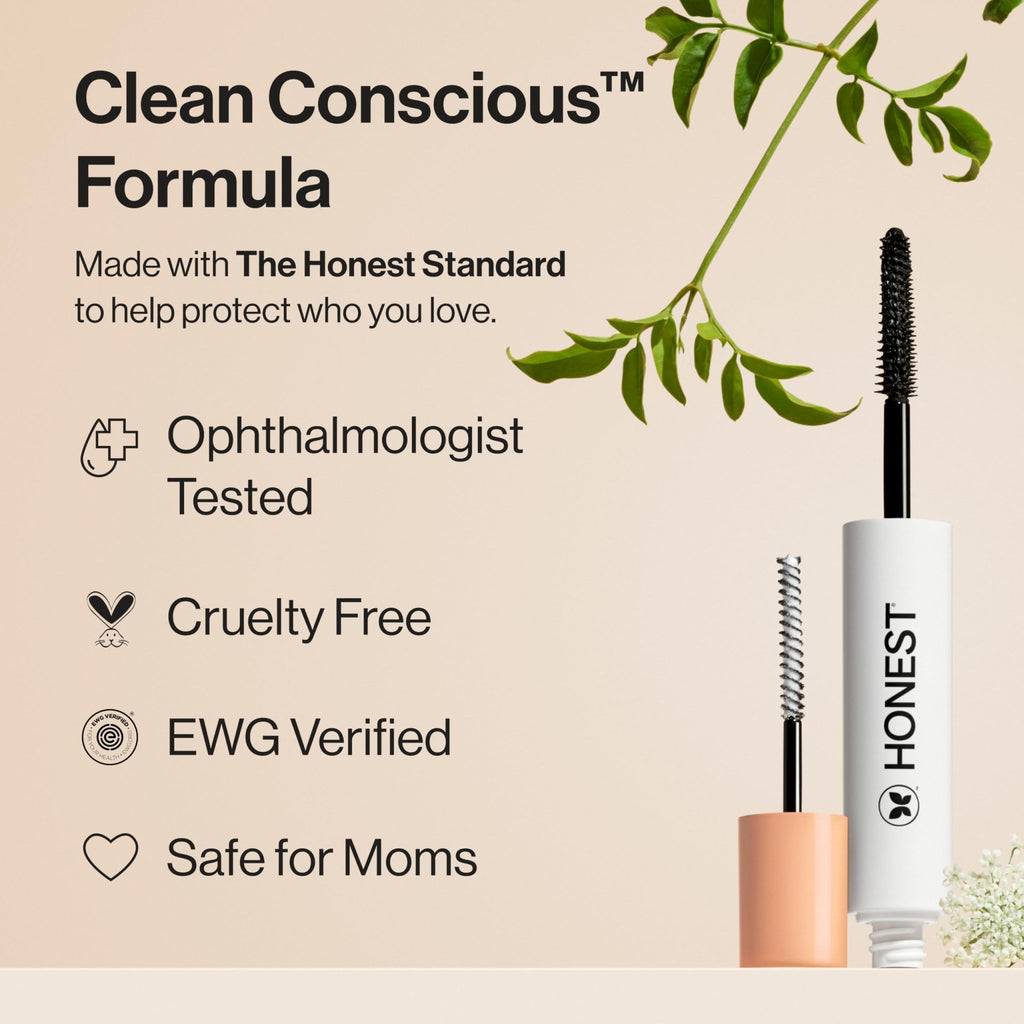 Honest Beauty 2-in-1 Extreme Length Clean Mascara + Lash Primer | Lengthening + Volumizing | Cruelty Free + Safe for Sensitive Eyes | Black, .27 fl oz - TrustMedUSA