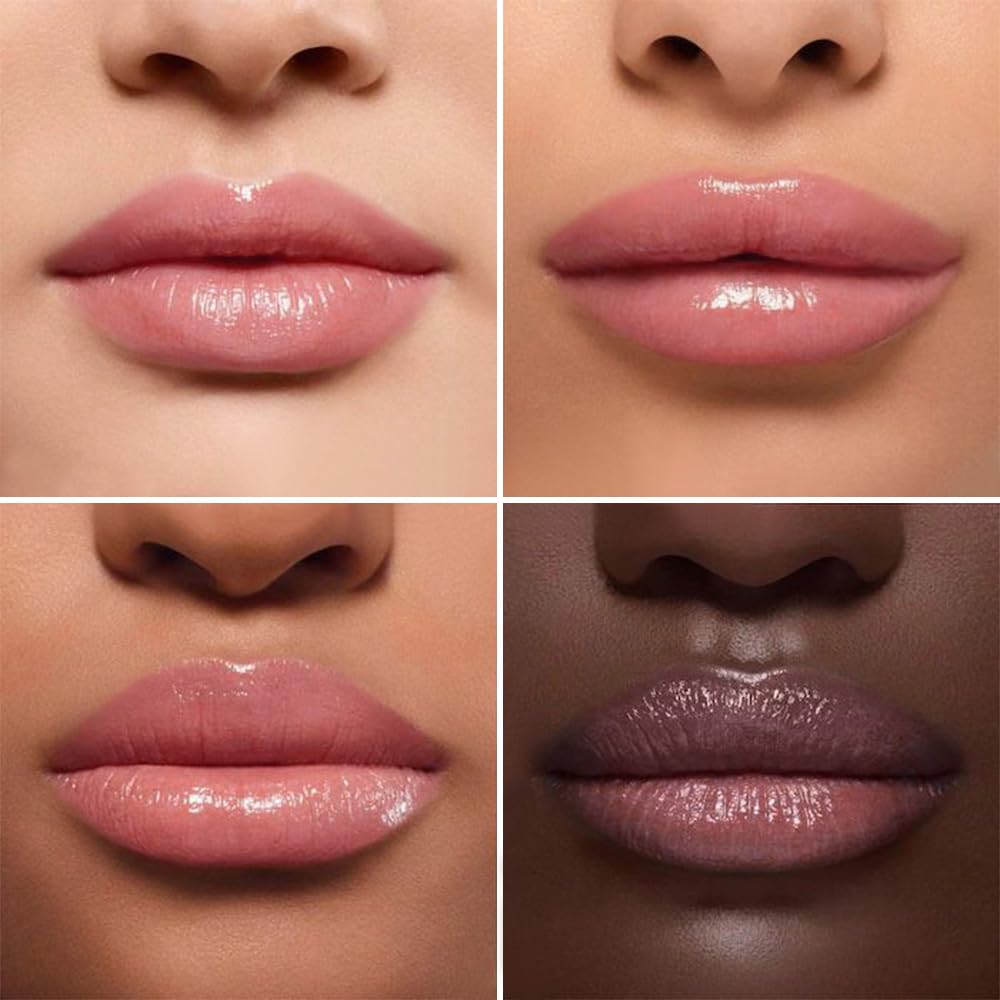 Honey Butter Lipstick Tinted Lip Balm, Shine Moisturizing Plumper Lipstick for Women, Natural Nourishing Hydrating Lip Gloss Stain for Dry Lips, Lightweight Lip Liner Care Makeup, Vegan - Black & Pink - TrustMedUSA