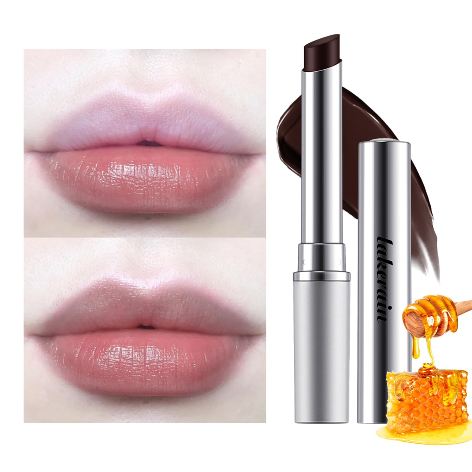 Honey Lipstick Tinted Lip Balm - Sheer Hydrating Lipstick for All Skin Tones - Moisturizing Lip Color, Nourishing Lip Balm with a Hint of Natural Black Cherry Tint - TrustMedUSA
