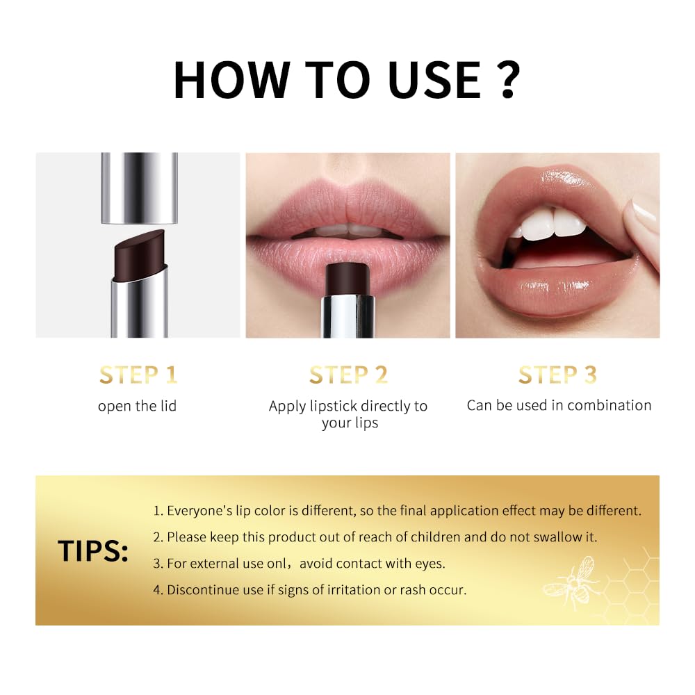 Honey Lipstick Tinted Lip Balm - Sheer Hydrating Lipstick for All Skin Tones - Moisturizing Lip Color, Nourishing Lip Balm with a Hint of Natural Black Cherry Tint - TrustMedUSA