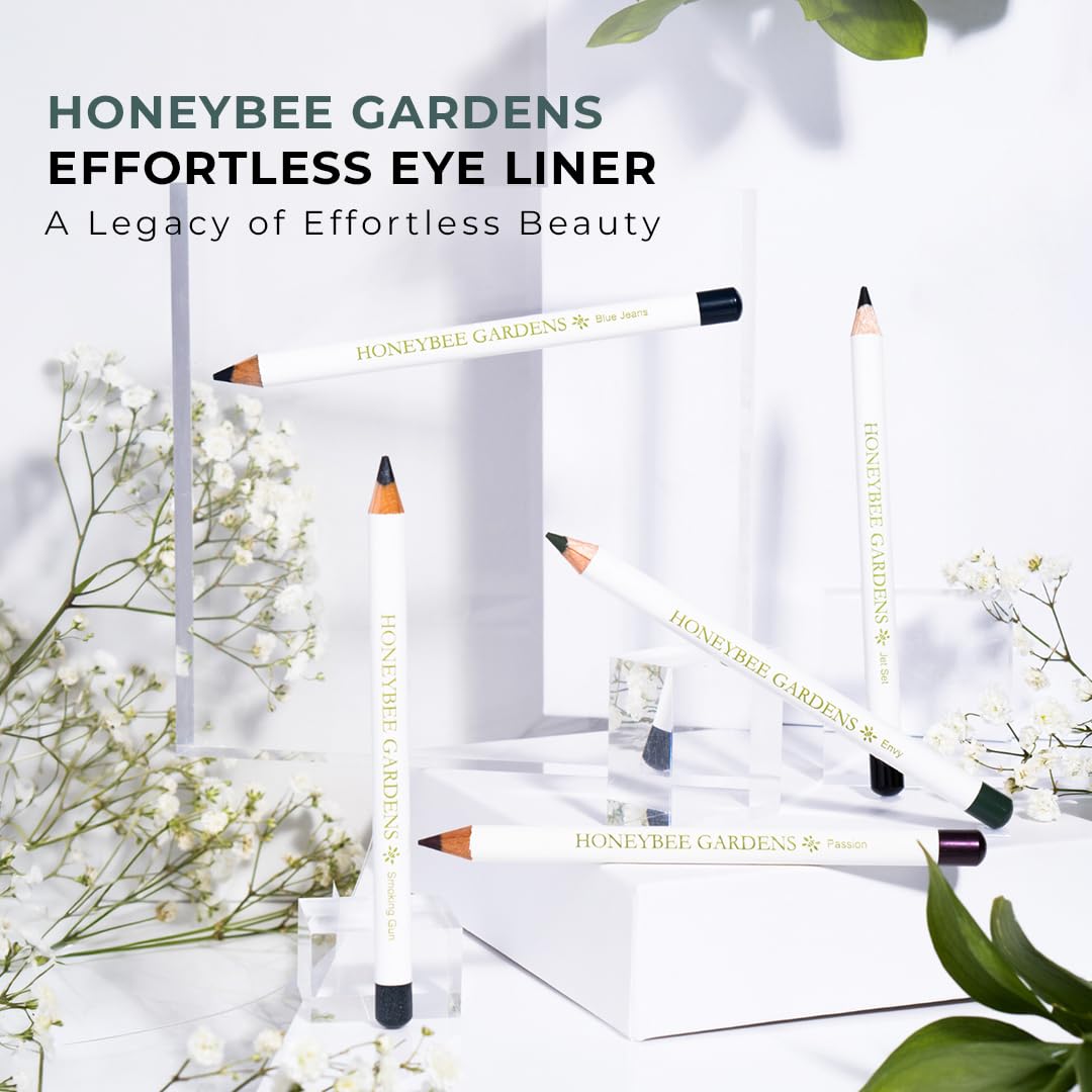 Honeybee Gardens Effortless Eye Liner Pencil, Jet Set Black, Smooth Long-Wearing, Rich Pigment, Vegan & Gluten-Free - TrustMedUSA