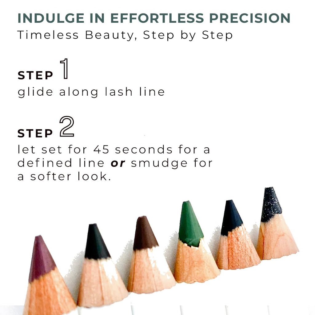Honeybee Gardens Effortless Eye Liner Pencil, Jet Set Black, Smooth Long-Wearing, Rich Pigment, Vegan & Gluten-Free - TrustMedUSA