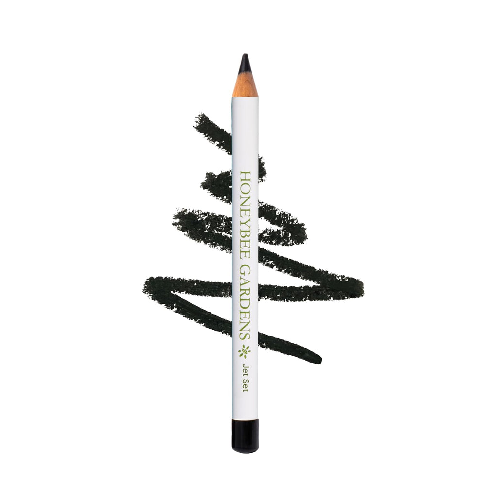 Honeybee Gardens Effortless Eye Liner Pencil, Jet Set Black, Smooth Long-Wearing, Rich Pigment, Vegan & Gluten-Free - TrustMedUSA