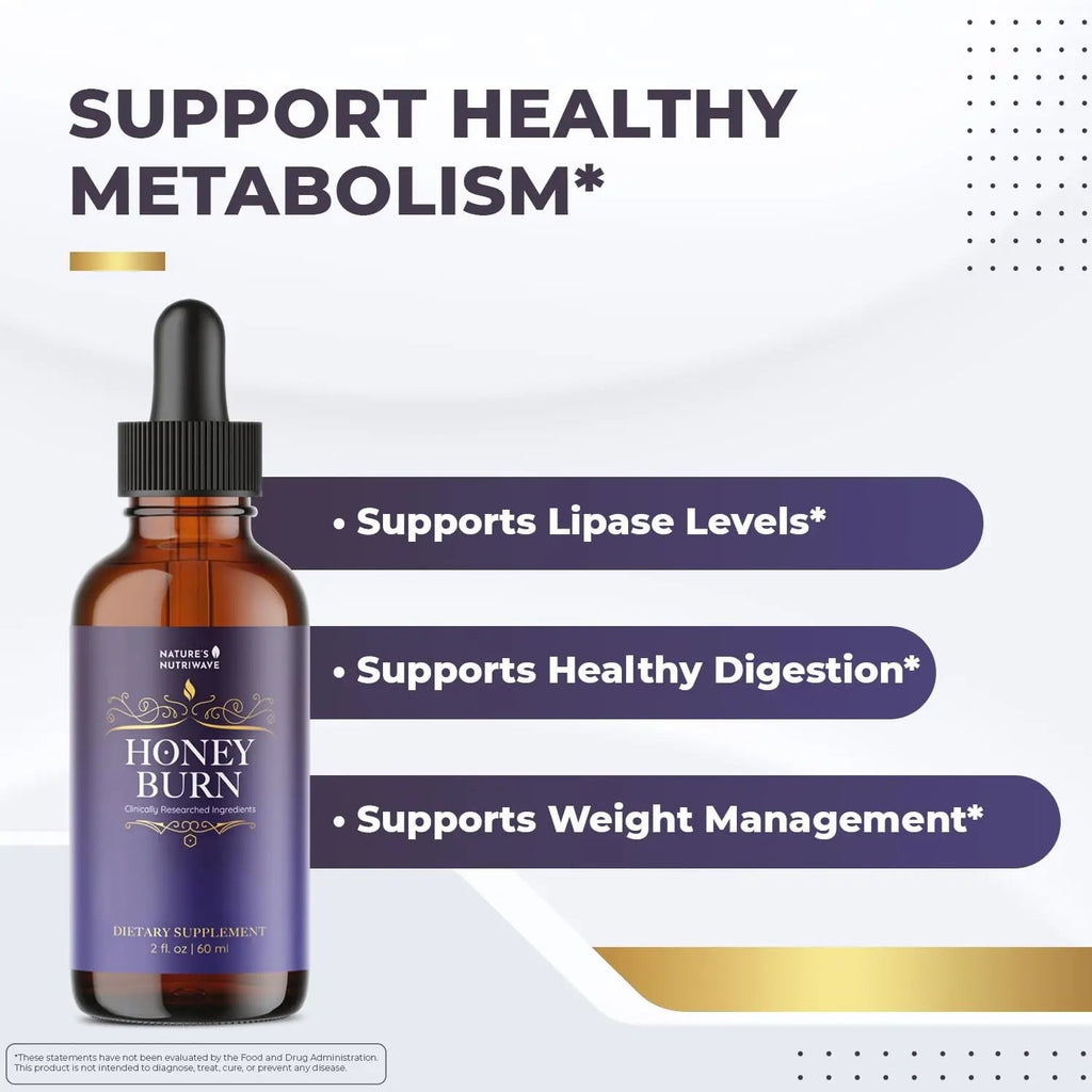 HoneyBurn Purple Honey – Natural Daily Supplement with 11 Plant & Bee-Based Ingredients – Supports Healthy Digestion & Balanced Body Routine – 60 ml, 30 Servings, 1 Month Supply - TrustMedUSA