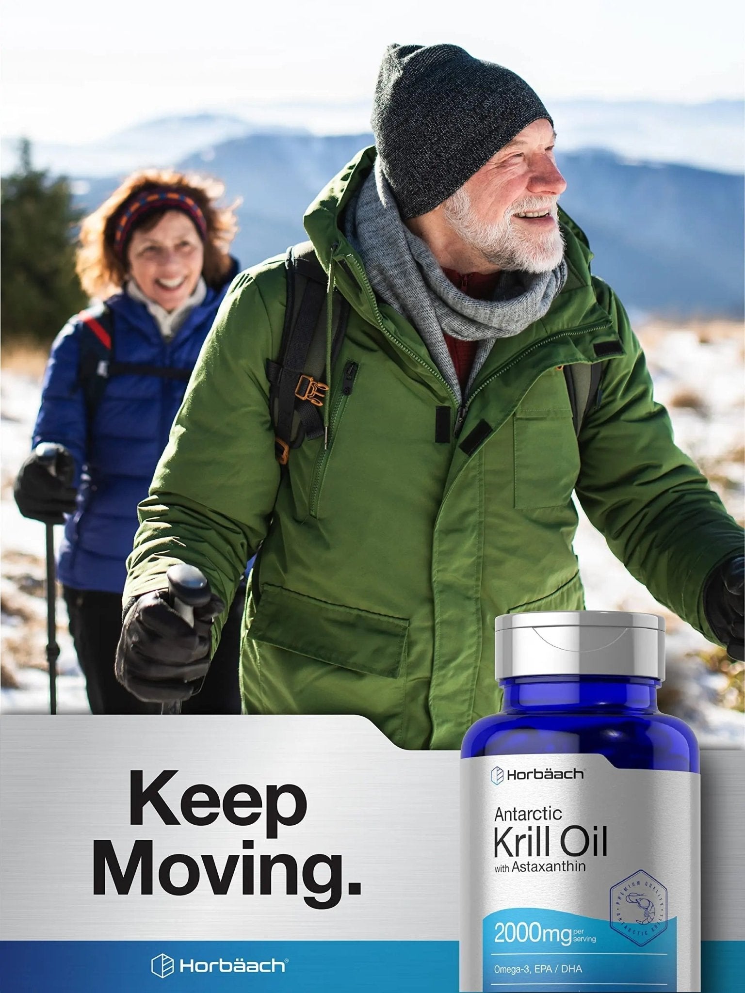 Horbäach Antarctic Krill Oil 2000mg | 60 Softgel Capsules | Omega-3, EPA, DHA Supplemen - TrustMedUSA