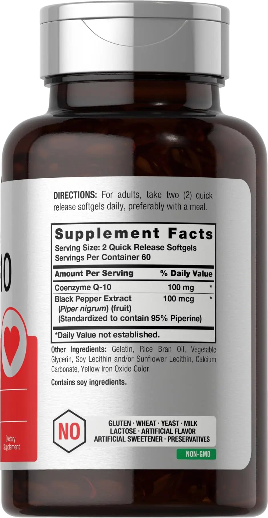 Horbäach CoQ10 100mg Softgels | 120 Count | Non-GMO and Gluten Free Supplement - TrustMedUSA