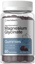 Horbäach Magnesium Glycinate Gummies | 60 Count | Sour Grape Flavor | High Absorption | Vegan, Non-GMO, Gluten Free - TrustMedUSA