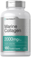 Horbäach Marine Collagen Peptides 2000mg | 180 Caplet Capsules | Type 1 with Calcium | Non-GMO, Gluten Free Supplement - Maple Wellness Supplements