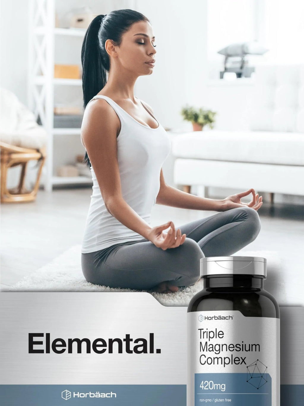 Horbäach Triple Magnesium Complex | 420 mg | 250 Capsules | Non-GMO and Gluten Free Formula | Magnesium Oxide, Citrate, and Aspartate Dietary Supplement - TrustMedUSA